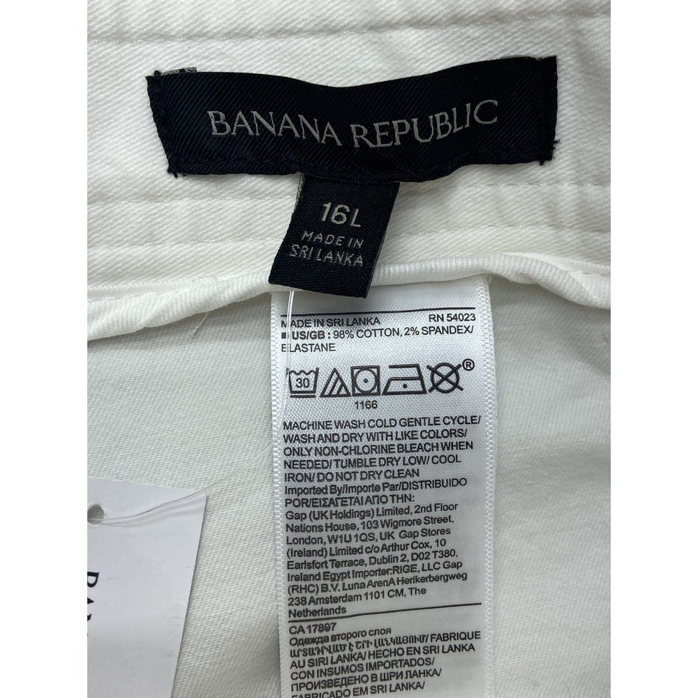 Banana Republic Pants Womens 16L High Rise Button Pocket Spandex Cropped Stretch - Picture 13 of 13